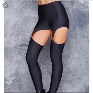 Black milk suspender leggings